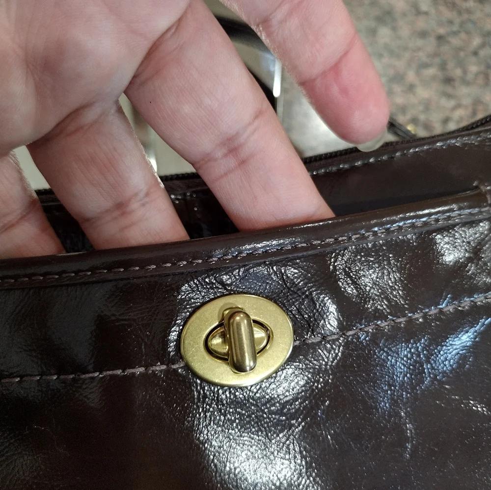 Coach Ergo patent leather wristlet